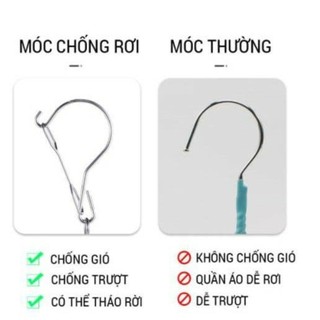 Móc Chùm Inox 20 Kẹp, Treo Quần Áo, Khăn Sữa Cho Bé SUNND