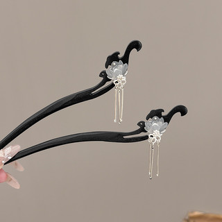 Kẹp tóc tua rua sen váy mặt ngựa cao cấp Phụ kiện tóc Trung Quốc