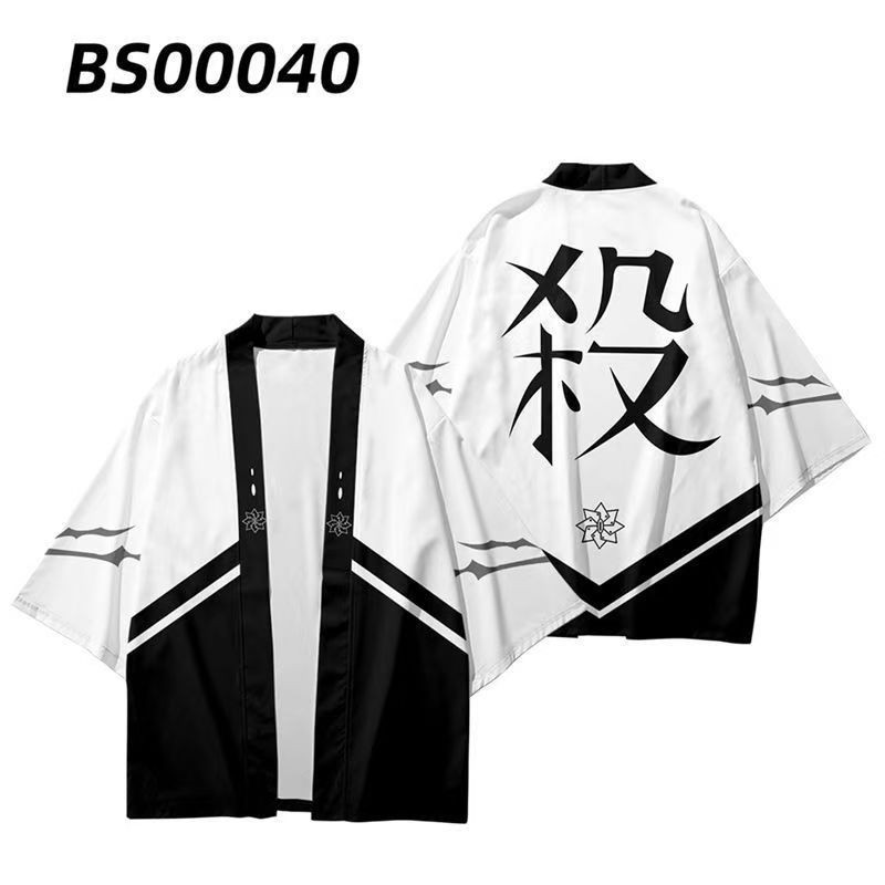 Demon Slayer Shinazugawa Sanemi haori linh mục frock cardigan áo len kimono áo thun Anime tay ngắn hàng đầu