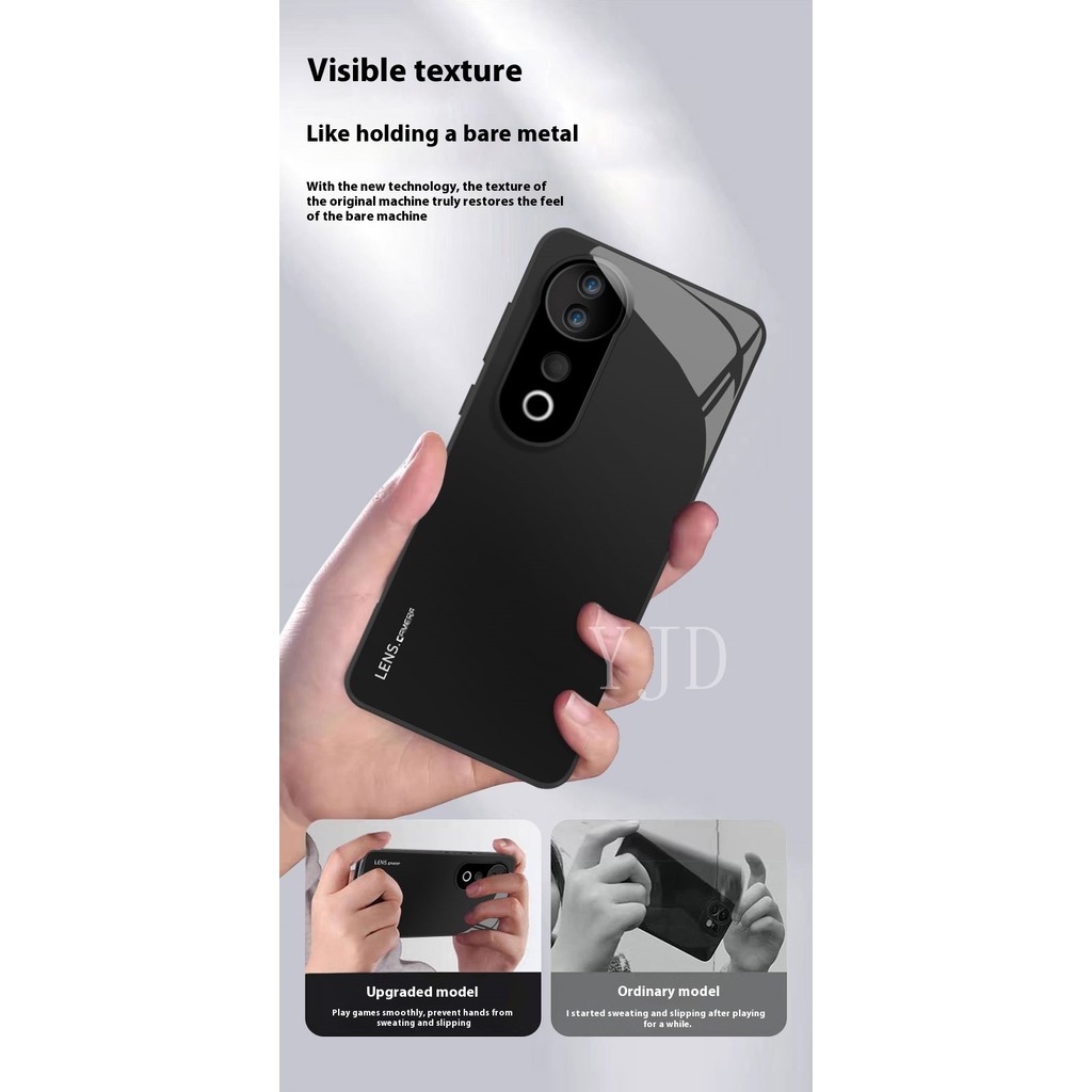Ốp Lưng Cho Vivo V40 Pro Sản Phẩm Mới Nhiều Màu Acrylic Backboard TPU Edge Vỏ Điện Thoại Chống Sốc