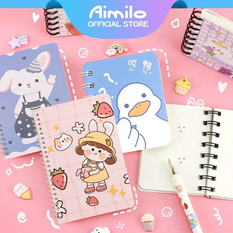 【Aimilo】Sổ tay ghi chép mini có dòng kẻ A5, A7 nhỏ gọn bỏ túi , sổ tay ...