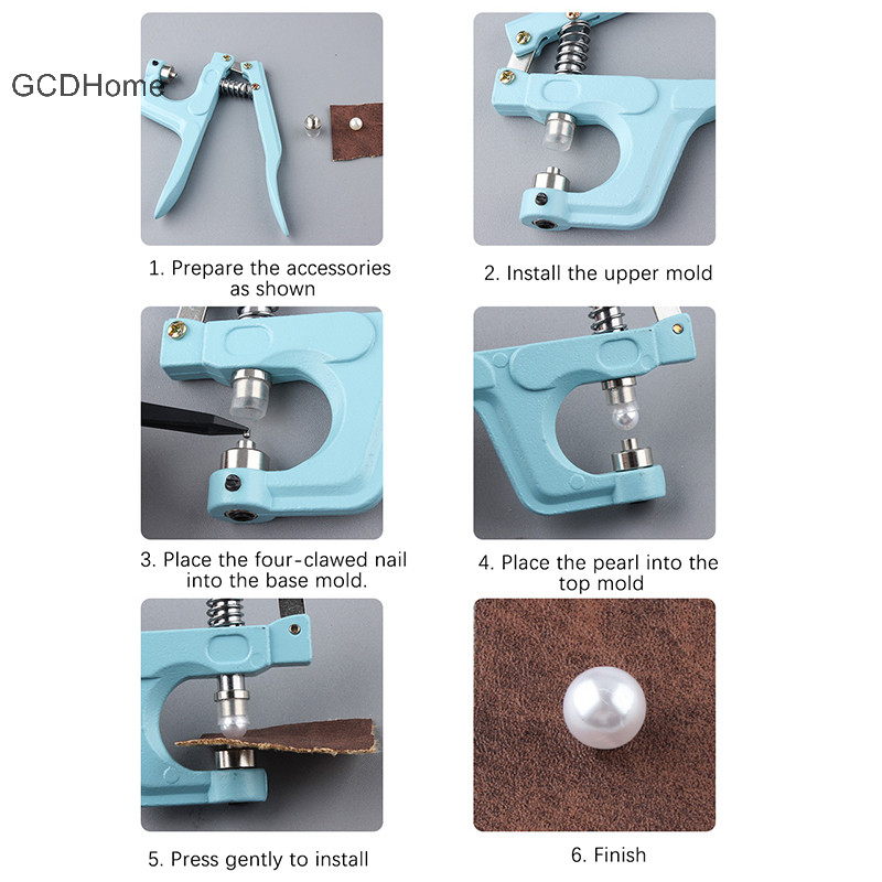 Gcdhome Ngọc Trai Setg Dụng Cụ Máy 5 Kích Cỡ Hạt Nhựa Ngọc Trai Vải Hướng Dẫn Cố Định Sử Dụng Báo Chí Cho DIY May Phụ Kiện HOT