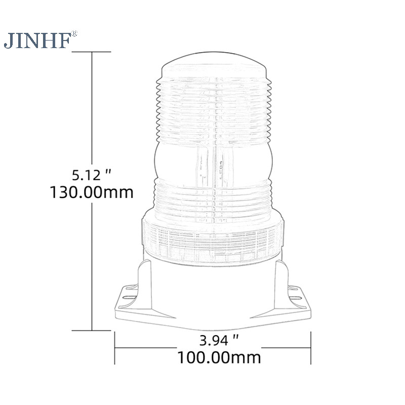 Jinhf 10-80V 30 LED Công Suất Cao Cảnh Báo Khẩn Cấp Flash Nhấp Nháy Đèn Tín Hiệu Cho Xe Nâng Xe Tải Trường Học Xe Buýt Xanh Đỏ Trắng Vàng HOT