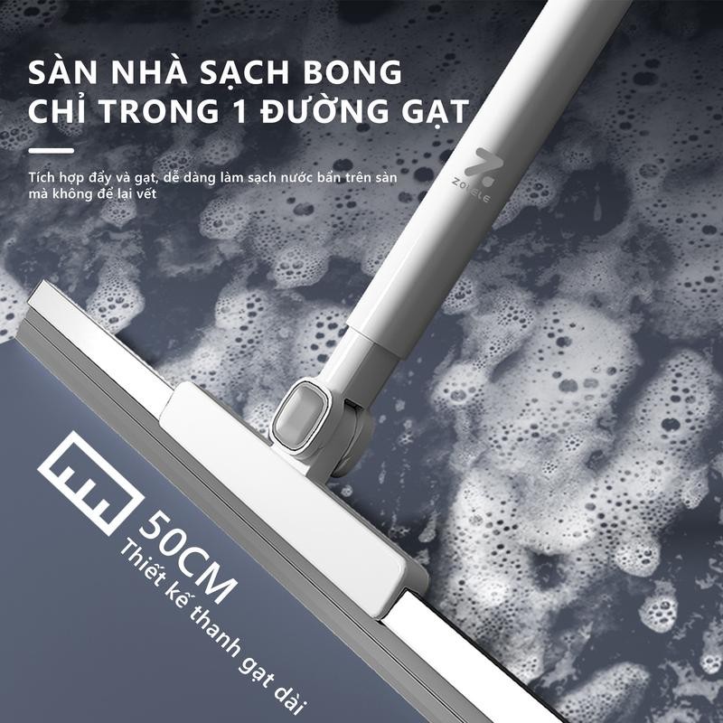 Ảnh Cây gạt nước sàn nhà tắm ZOLELE C2 thanh gạt 50cm đầu xoay 180 - Chính Hãng 3