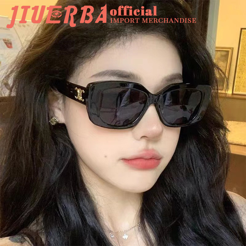 JIUERBA Mới Retro Nữ Kính Mát Vuông Hình Thời Trang Đa Năng Nam Nữ Ánh Sáng Sang Trọng Kính Che Nắng Ngoài Trời Kính Mát
