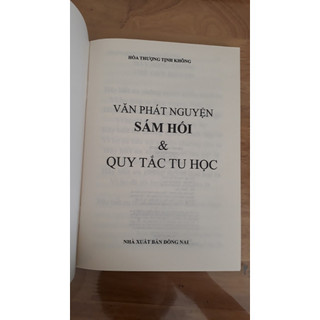 Sách - Văn Phát Nguyện Sám Hối và Quy Tắc Tu Học