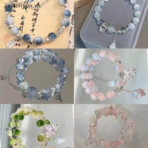 # Hb # Light Sweet sel Vòng Tay Dành Cho Nữ Thời Trang Bé Gái Giả Tưởng Đính Hạt Dây Đàn Hồi Vòng Tay Phụ Kiện Trang Sức Quà Tặng.