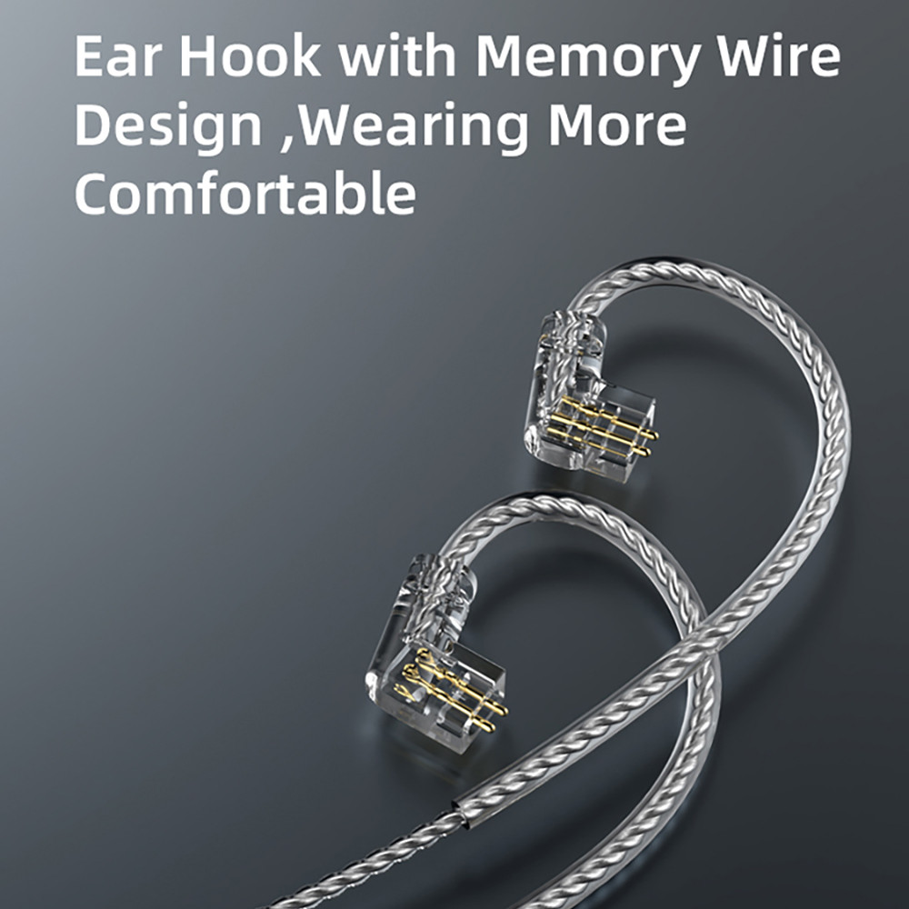 Cáp nâng cấp tai nghe mạ bạc Lafitear Type-C DAC S-PIN HIFI V7.1 Stereo USB-C cho QDC KZ TRN IEM