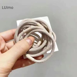 Luimo 10 Chiếc Màu Trơn Dày Độ Đàn Hồi Cao Tóc Cho Nữ Bé Gái Co Giãn Đuôi Ngựa Giá Đỡ Dây Cao Su Thời Trang Phụ Kiện Tóc SBS