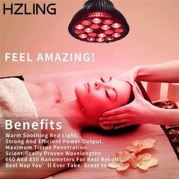 Ánh sáng trị liệu HZLING, 660nm 850nm Massage toàn thân hồng ngoại sâu, Bóng đèn LED giảm đau vật lý trị liệu hữu ích Chăm sóc sức khỏe