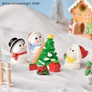 [Dreamdreaming] Đồ trang trí Giáng sinh bằng nhựa dễ thương Phim hoạt hình Ông già Noel Người tuyết Máy tính để bàn Đồ trang trí nhỏ Bức tượng thu nhỏ Trang trí máy tính để bàn văn phòng [zkm]