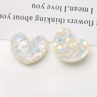 Dopamine Sequins Màu sắc ngọt ngào đa năng bông tai trái tim đào kẹp tóc nhãn dán ốp điện thoại phụ kiện DIY