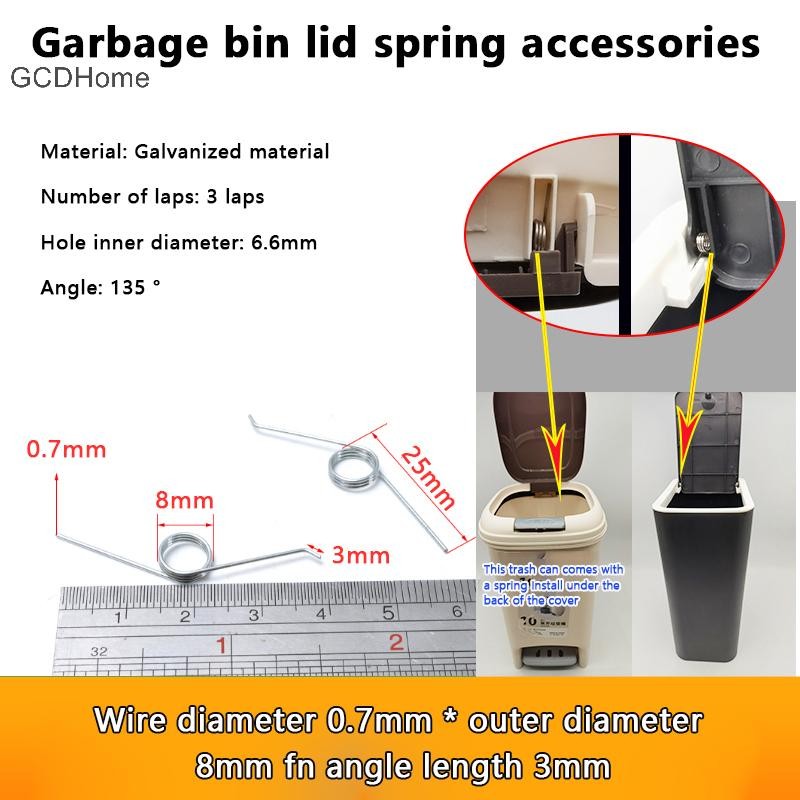 Gcdhome 2 Cái / lốc Rác Có Thể Điều Chỉnh 3 Cuộn Dây Thép Không Gỉ 304 Xoắn Lò Xo Bảo Quản Xô Mở Lò Xo HOT
