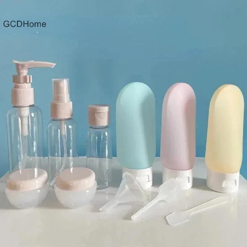 Gcdhome 7 / 11 Chiếc Bộ Chai Du Lịch Có Túi Bảo Quản Du Lịch Kích Thước Trống Kem Lỏng Lotion Hộp Đựng Mịn Xịt Bóp Ống HOT