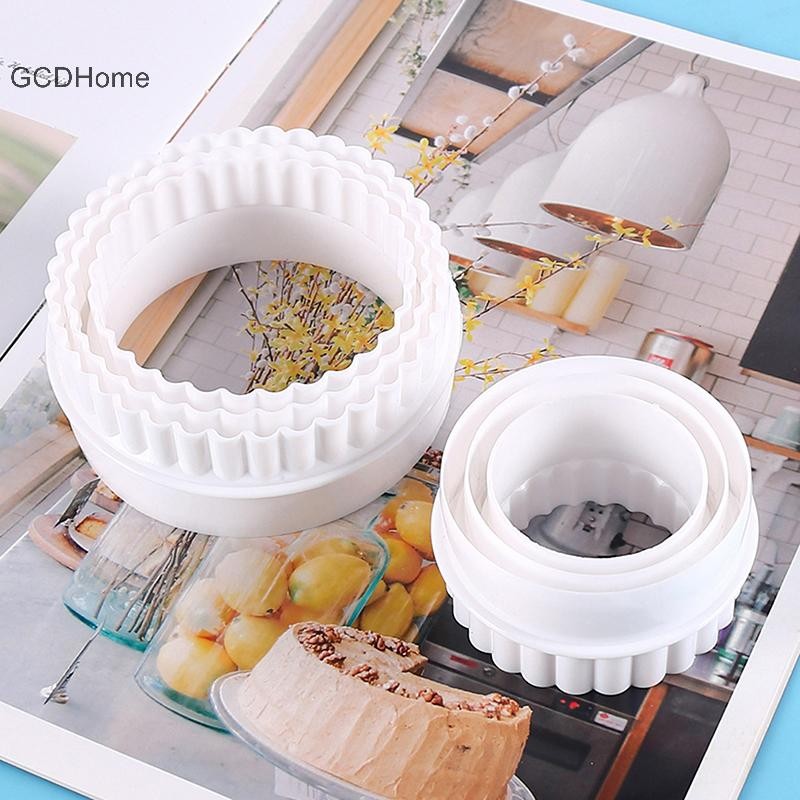 Gcdhome 6 Cái / bộ Dụng Cụ Cắt Bánh Quy Hai Mặt Sóng Trắng Cho Dụng Cụ Nhà Bếp Nướng Bánh Ngọt Sô Cô La Kẹo Dụng Cụ Cho Gia Đình Bánh Ngọt HOT