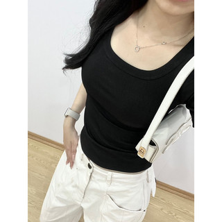 Áo babytee, áo thun trơn ôm body ngắn tay cổ vuông hở vai thời trang
