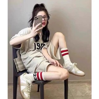 Set 5 đôi tất cổ cao unisex phong cách thể thao họa tiết số 123 siêu hot
