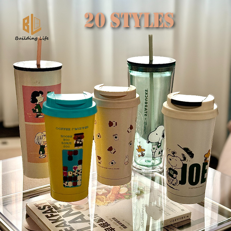 Cốc Starbucks Hot Nhất Hello Kitty Snoopy Miffy Hợp Tác Với Lạnh Cách Nhiệt Cốc Thép Không Gỉ Trang Trí Máy Tính Để Bàn Văn Phòng Sữa Cà Phê
