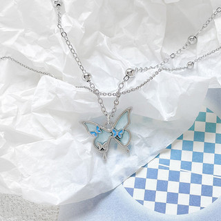 [Sea Salt Blue Series] Hợp Kim Trái Tim Tình Yêu Bướm Mây Mặt Trăng Mặt Dây Chuyền diy Handmade Vòng Tay Vòng Cổ Phụ Kiện