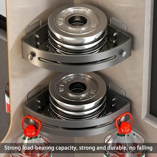 JIGK 1 / 2 / 3 Kệ Phòng Tắm, Giá Để Đồ Nhà Bếp Không Đục Lỗ Dung Tích Lớn, Kệ Góc Phòng Tắm Tam Giác Treo Tường