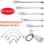 Ống nối dài bóng đèn LED AMBU, Bộ chuyển đổi giá đỡ đèn kéo dài 20 / 30 / 40 / 60cm, Bộ chuyển đổi giá đỡ đèn linh hoạt có ren E27 sang E27 chất lượng cao tại nhà