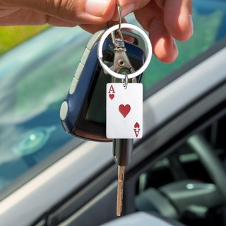 Móc khóa Poker Móc khóa đa năng Mặt dây chuyền chìa khóa xe kim loại sáng tạo enmdavn