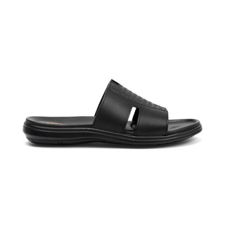 Dép chữ H da bò nam siêu nhẹ chính hãng FTTLeather dép da nam chữ H họa tiết monogram sangtrọng D601