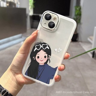 Ốp Lưng Kính Cô Gái Cho OPPO K12X K9S K12 K12S K13 Turbo Vỏ Điện Thoại Mềm Trong Suốt Siêu Mỏng Có Bảo Vệ Ống Kính Máy Ảnh P4Z8 3ESH PXSF