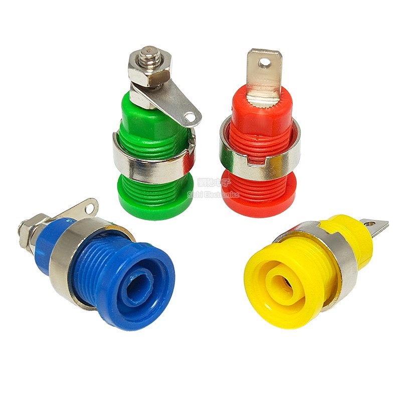 4mm Chuối Ổ Cắm Bảng Cách Nhiệt Kiểm Tra Cắm Nữ Ổ Cắm 32A Cao Cấp Nhạc Cụ Thiết Bị Đầu Cuối Bài Mở 12mm