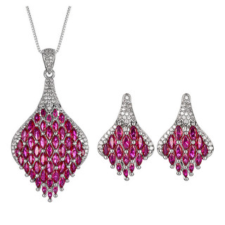 Trang sức kim cương và ruby phong cách mới từ châu Âu và Mỹ, phù hợp với nữ
