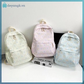 Deyangk Hoạt Hình Dễ Thương In Ba Lô Dung Tích Lớn Học Sinh Schoolbag Thời Trang Tinh Tế Hợp Thời Trang Túi Nữ Tính Di Động Túi Du Lịch Quà Tặng VN