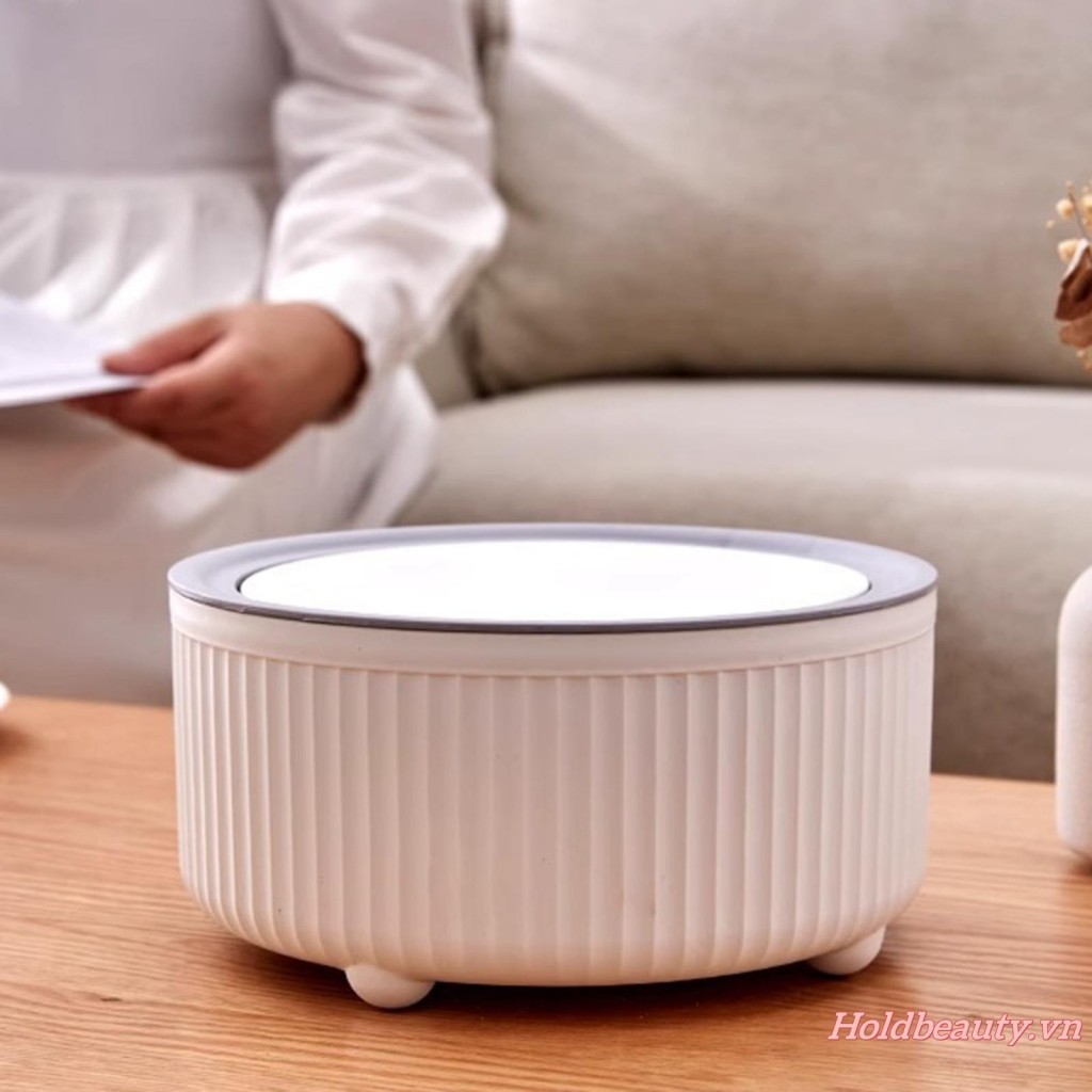 Thùng Rác Để Bàn Có Nắp Thùng Rác Nhỏ Hình Tròn / Vuông Thùng Rác Mini Cho Phòng Khách Văn Phòng Tại Nhà