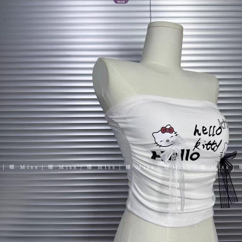 Sanrio Hello Kitty Áo Vest Nữ Mùa Hè Mỏng Nhẹ Cho Bé Gái