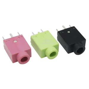3.5 PJ-358 Ổ Cắm Tai Nghe Dọc Loại Pin Ổ Cắm Âm Thanh Dọc Đen 180 Độ Pin 5P