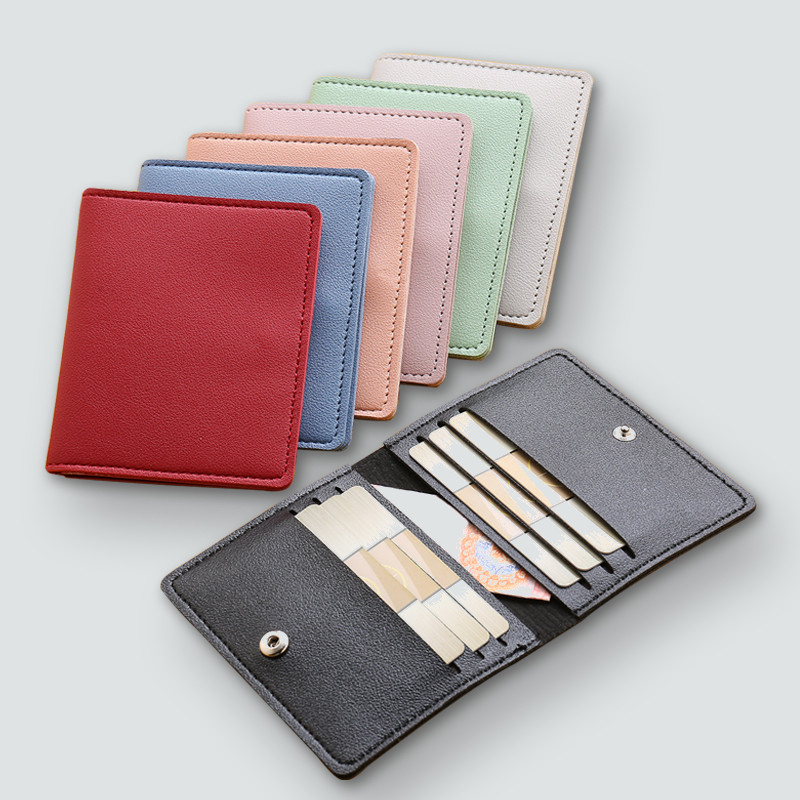 Ví RFID mỏng dành cho nữ Hộp đựng thẻ tối giản với nhiều khe Zip Pouch