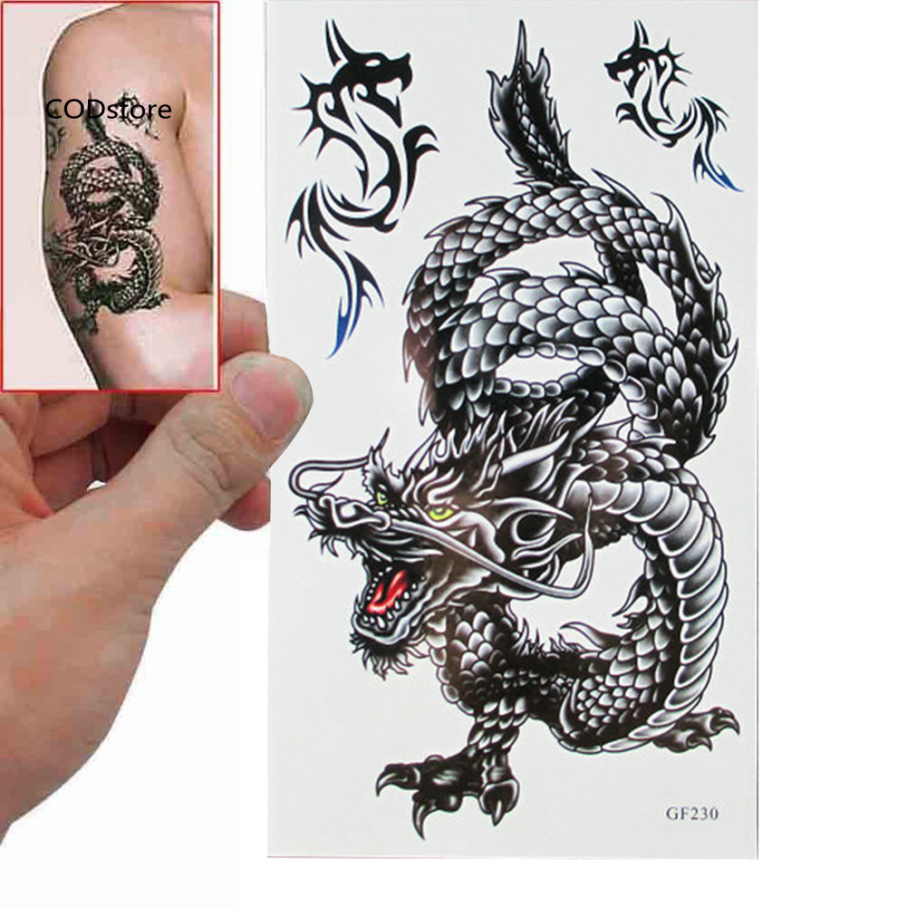 Hình xăm dán decal tạm thời KDC Dragon - kháng nước, tháo rời dễ dàng