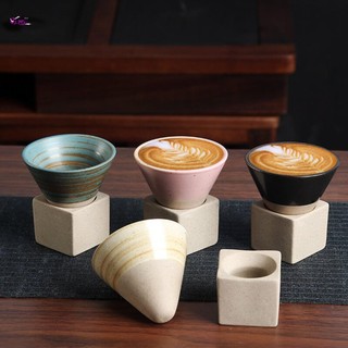 Cốc cà phê hình nón cổ điển Cốc trà gốm thô Nhật Bản dành cho các cuộc họp gia đình