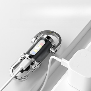 Đèn pin móc khóa LED mini siêu sáng, đa năng 7 chế độ, sạc USB, cho mọi hoạt động ngoài trời