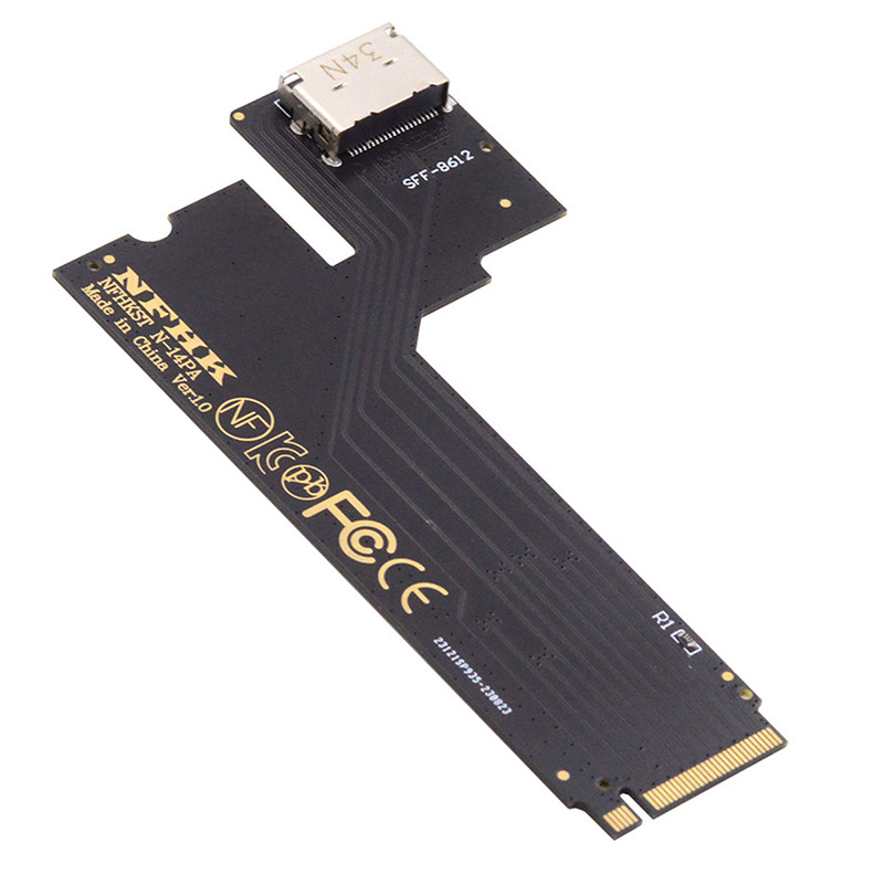 JMT M.2 NVME M Key To U.2 U.3 Oculink SFF8612 Adapter Card Cho ThinkBook 14 + / 16 + 2022-2023 2024-AMD8845 Card Đồ Họa Bên Ngoài