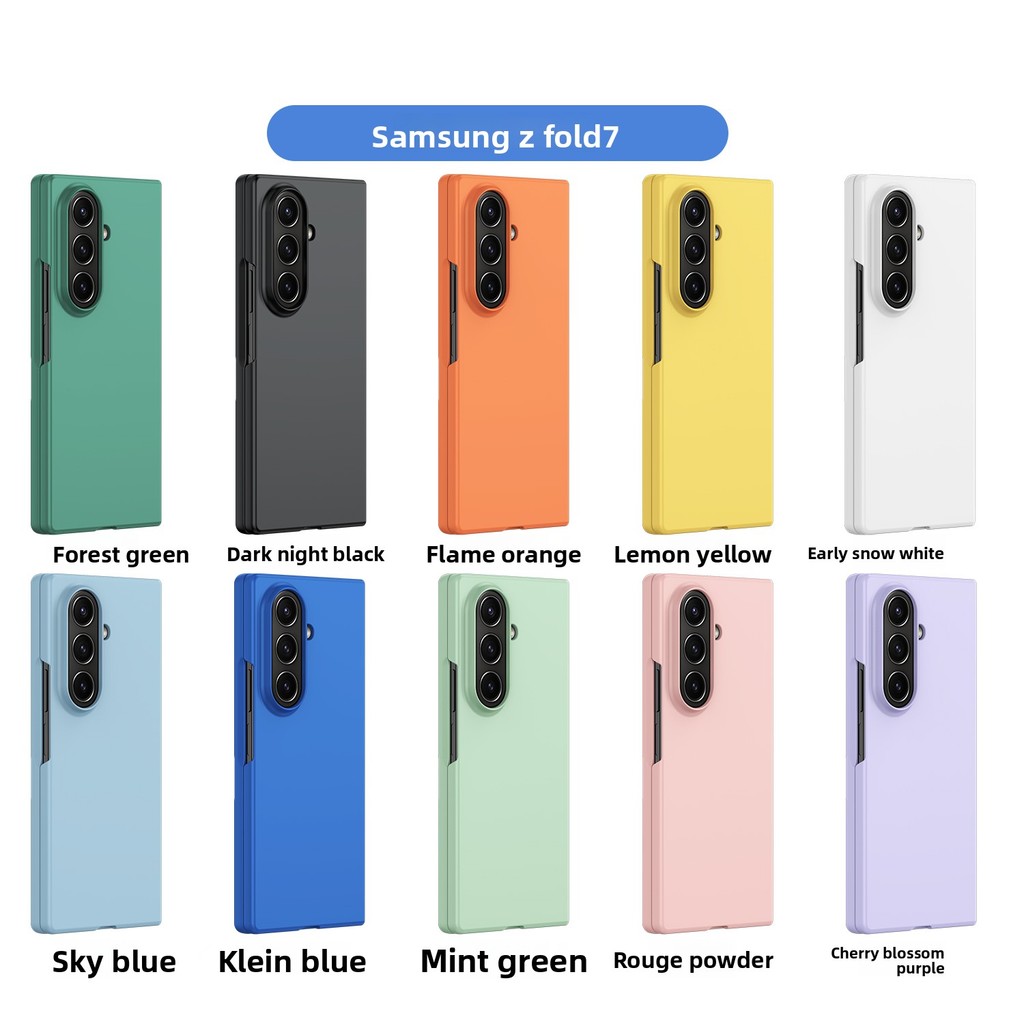 Ốp Điện Thoại Mỏng Da Rơi Cứng Cho Samsung Galaxy Z Fold 7 6 5 3 4 ZFold7 Vỏ Bảo Vệ Kẹo Dễ Thương