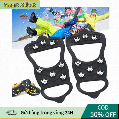 [COD] 1 Cặp Đinh Gắn Giày 8 Răng Chống Trượt – Dùng Đi Tuyết, Leo Núi, Đi Bộ Đường Dài, Mùa Đông Unisex Tiện Dụng