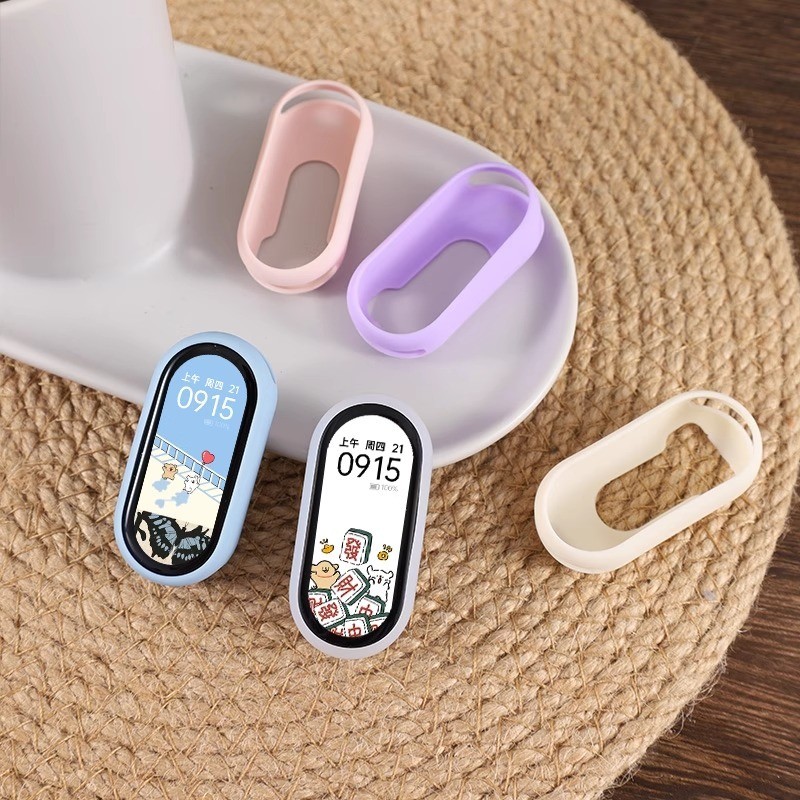 Ốp Đồng Hồ Silicon Mềm Rỗng Cho Xiaomi Mi Band 10 9 8 NFC Vỏ Bảo Vệ Bảo Vệ Ốp Lưng Khung Phụ Kiện