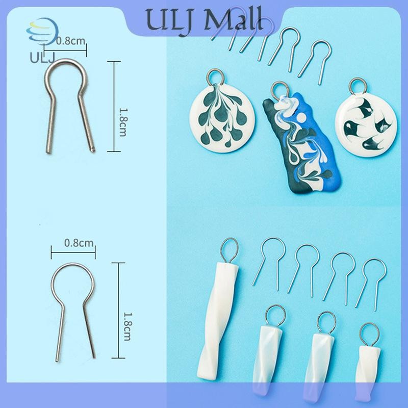 ULJ 50 / 100 Chiếc Chịu Nhiệt Độ Cao Dây Vonfram Bắn Móc Nhảy Nhẫn Đồ Gốm Trang Trí Móc Treo Nhẫn Gốm.