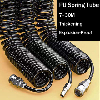 Dây Hơi Xoắn PU 5x8mm Khí Nén Áp Lực Cao 6m/9m/12m/15m – Ống Hơi Xoắn Cho Máy Nén, Gara, Xưởng Cơ Khí