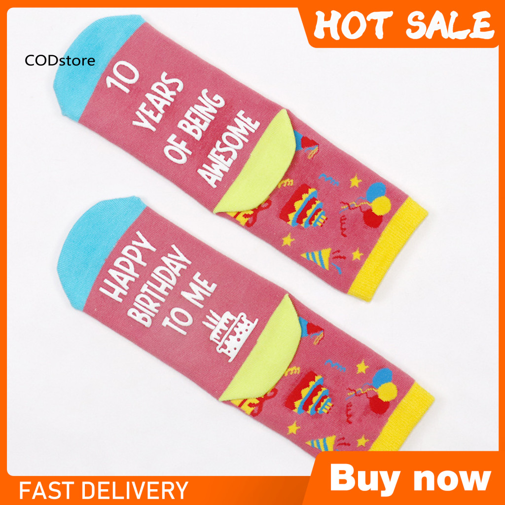 Tất sinh nhật Unisex dệt kim dày, ống giữa thể thao - Co giãn, giữ ấm và chống trượt