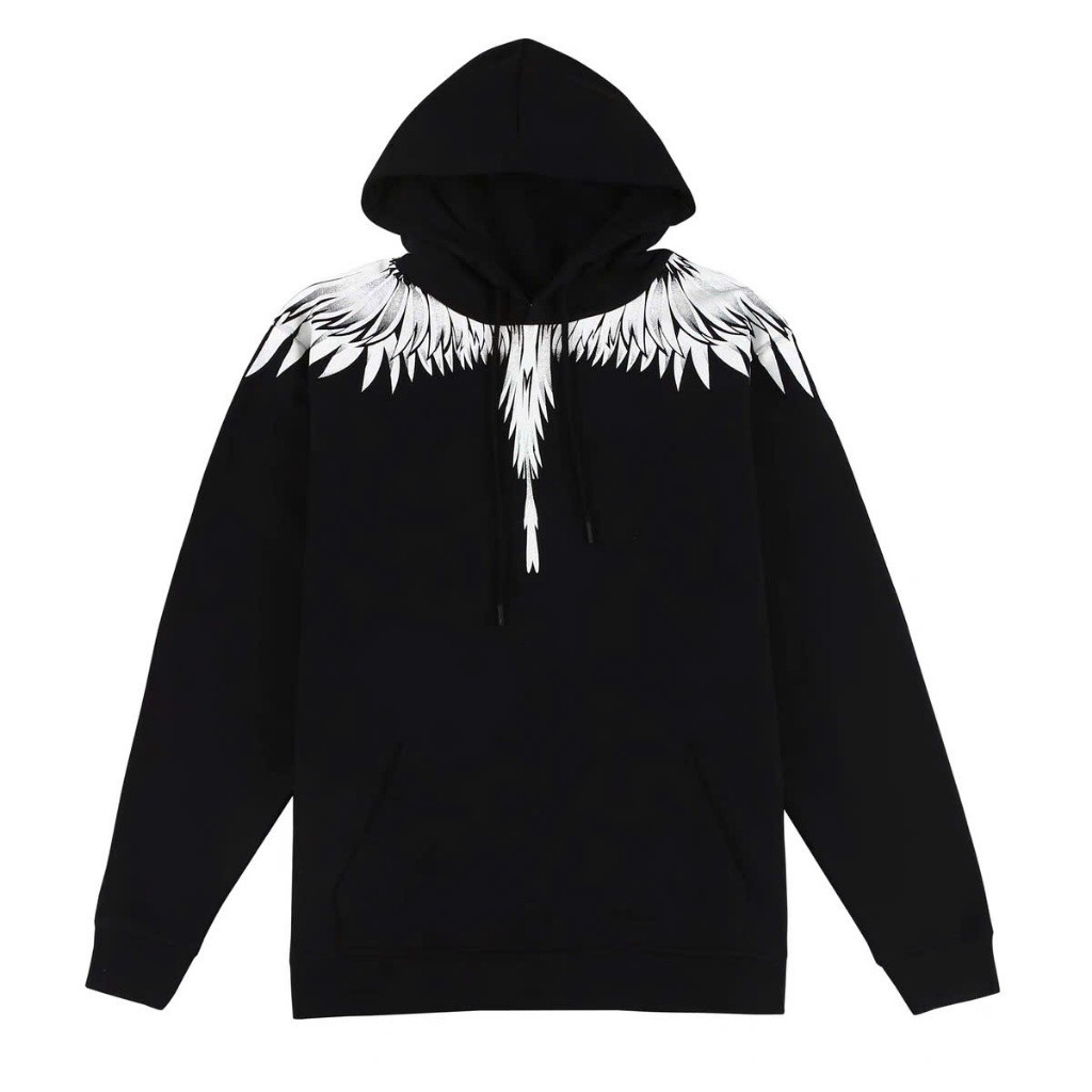Áo Hoodie Đại Bàng Burlon Cánh Trắng Răng Cưa KCloset Áo Nỉ Dày Dặn Dáng Rộng Nam Nữ NA945