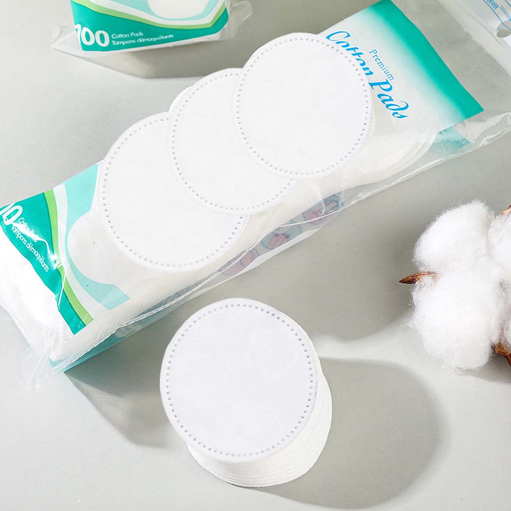 Miếng Tẩy Trang Siêu Mềm 100 / 300 Cái, Vải Không Dệt Có Độ Thấm Hút Cao, Nhẹ Nhàng Cho Da Nhạy Cảm, Miếng Lót Cotton Mỹ Phẩm Sử Dụng Hàng Ngày Có Nén Ướt