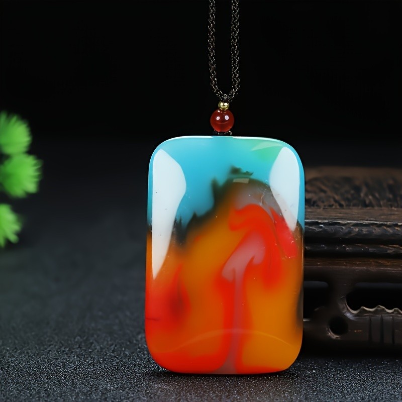Đá Tự Nhiên Màu Xanh Trắng Cho Mặt Dây Chuyền Trang Sức An Toàn