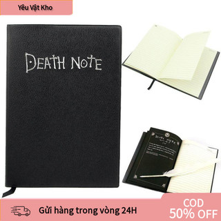 [COD]【48h】Sổ tay bìa da in họa tiết anime death note[Có hộp và tặng kèm bút lông, kẹp sách]-sổ death note/sổ da/sổ note