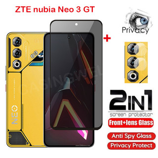 Bảo Vệ Màn Hình Cho ZTE Nubia Neo 3 GT 3GT Neo3GT Neo 5 GT Neo 5 Pro 4G 5G Riêng Tư Kính Cường Lực Chống Gián Điệp Full Cover Bảo Vệ Màn Hình Phim Mặt Sau Ống Kính Bảo Vệ